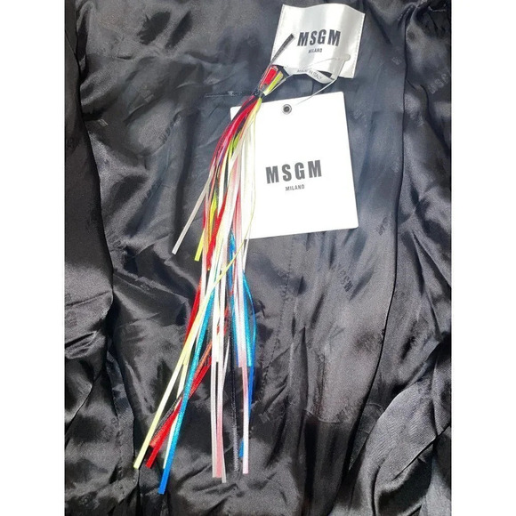 MSGM Wool Trench Coat in Black 42 Medium New long Jacket - Picture 7 of 10